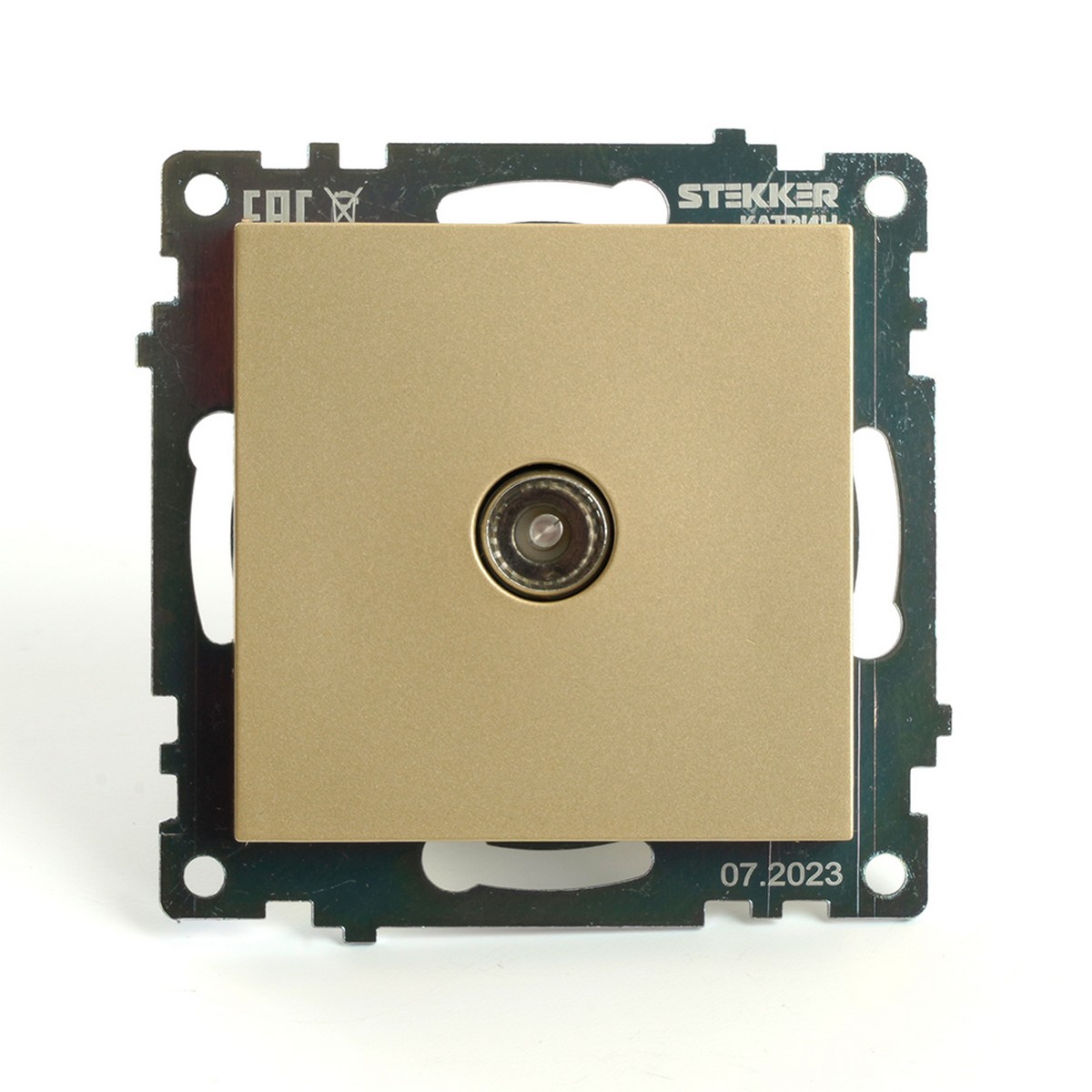 Катрин - Розетки и выключатели Stekker Розетка телевизионная 1-местная STEKKER GLS00-7108-08 75 Ом 5-862МГц Катрин золото 49228