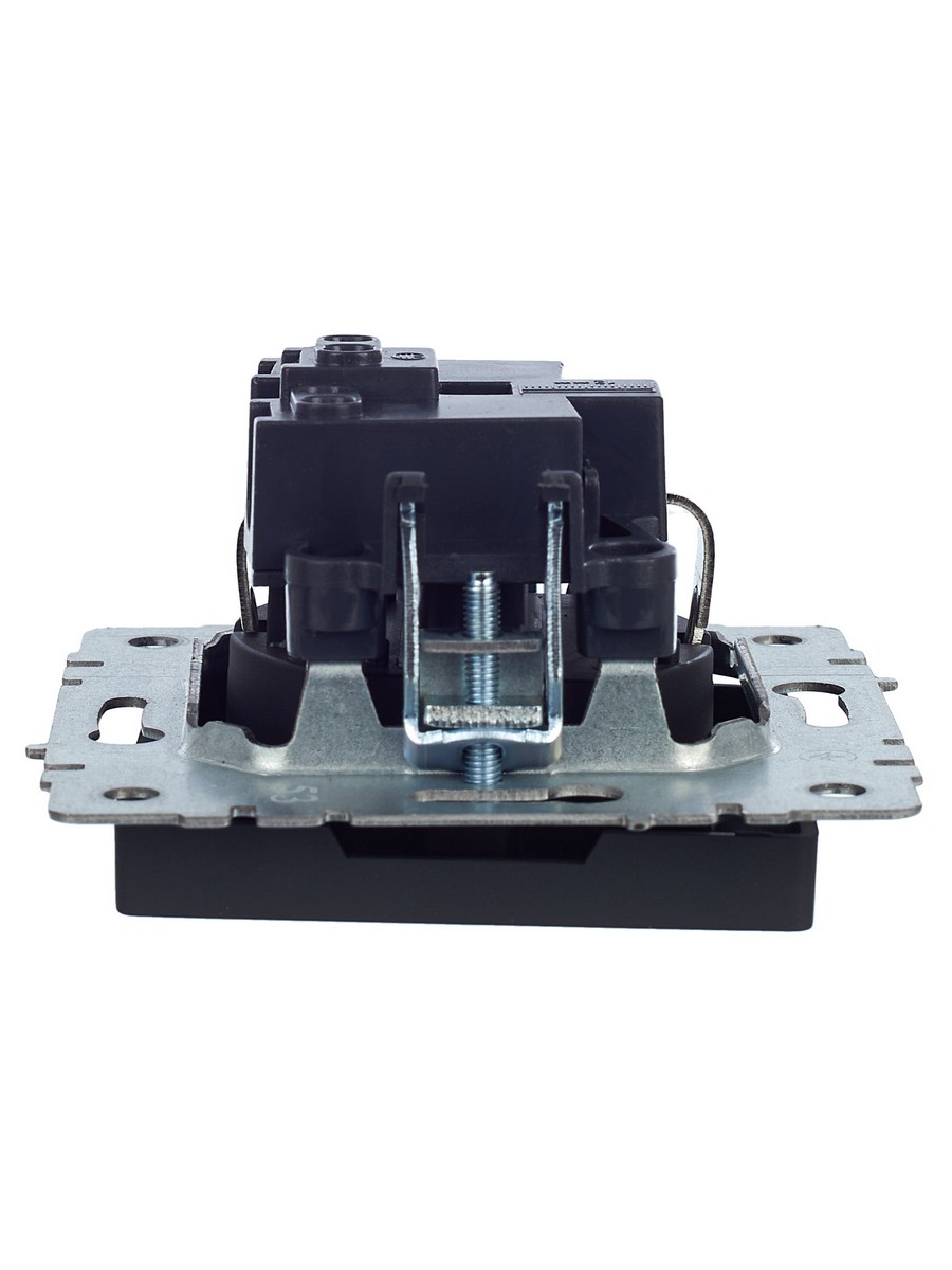 IEK Brite Графит Розетка IEK BRITE с/з без шторок 16А РС11-1-0-БрГ графит BR-R11-16-K53