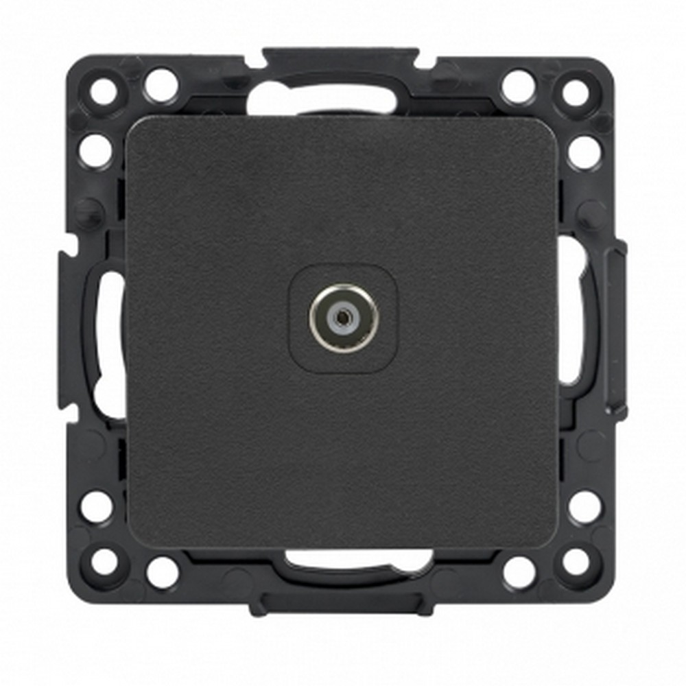 EKF Стокгольм черный Розетка TV EKF PROxima Стокгольм Черный 75Ом 5-862МГц  EZA00-027-10