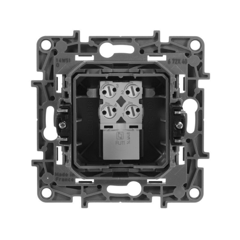 Legrand Etika Антрацит Розетка телефонная Legrand Etika антрацит   (RJ11) 672640