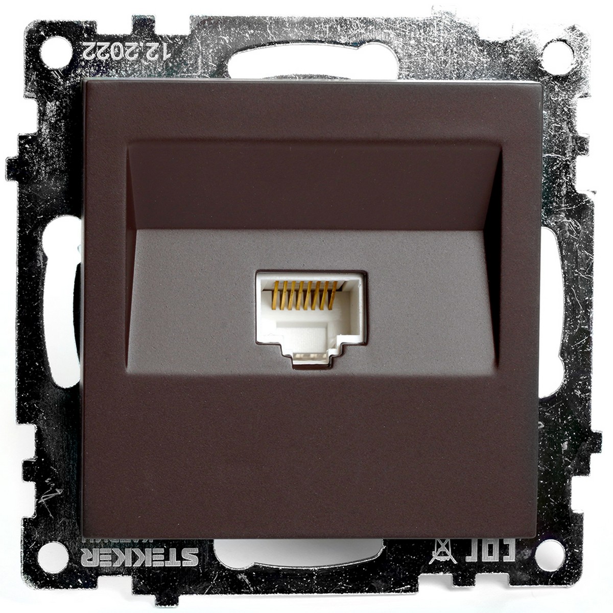 Катрин - Розетки и выключатели Stekker Розетка компьютерная 1-местная RJ-45 STEKKER GLS00-7107-04 Катрин шоколад 49023