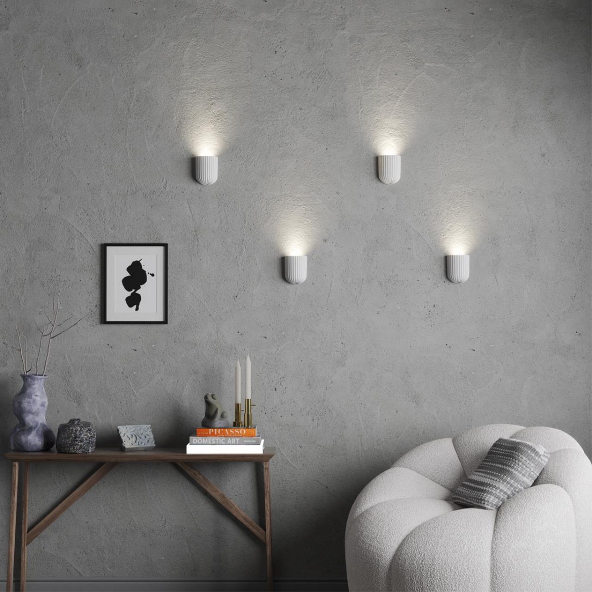 Накладные светодиодные светильники Светильник настенный гипсовый (есть возможность покраски) NOVOTECH YESO 370976 