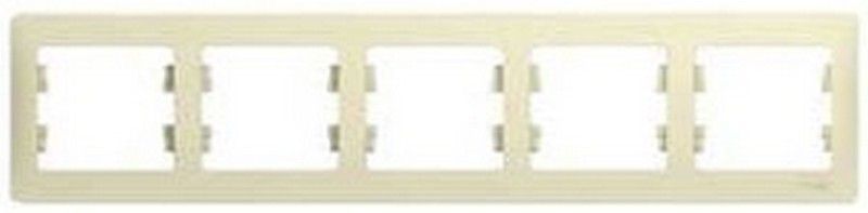 Glossa Бежевый Рамка Systeme Electric Glossa Бежевый 5-я, горизонтальная GSL000205