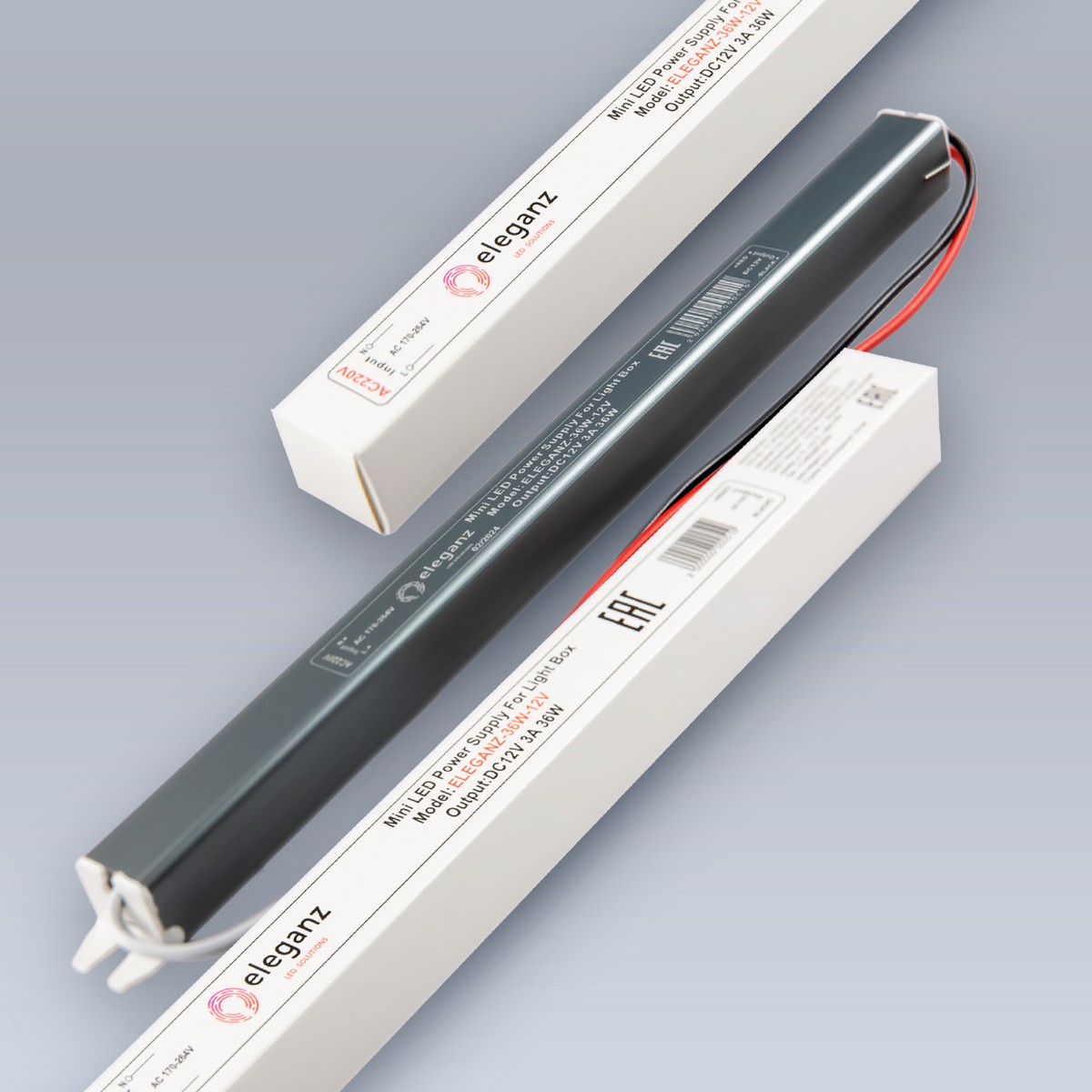 Блоки питания для светодиодной ленты Блок питания для светодиодной ленты Eleganz 12V 36W IP20 карандаш узкий 1142 