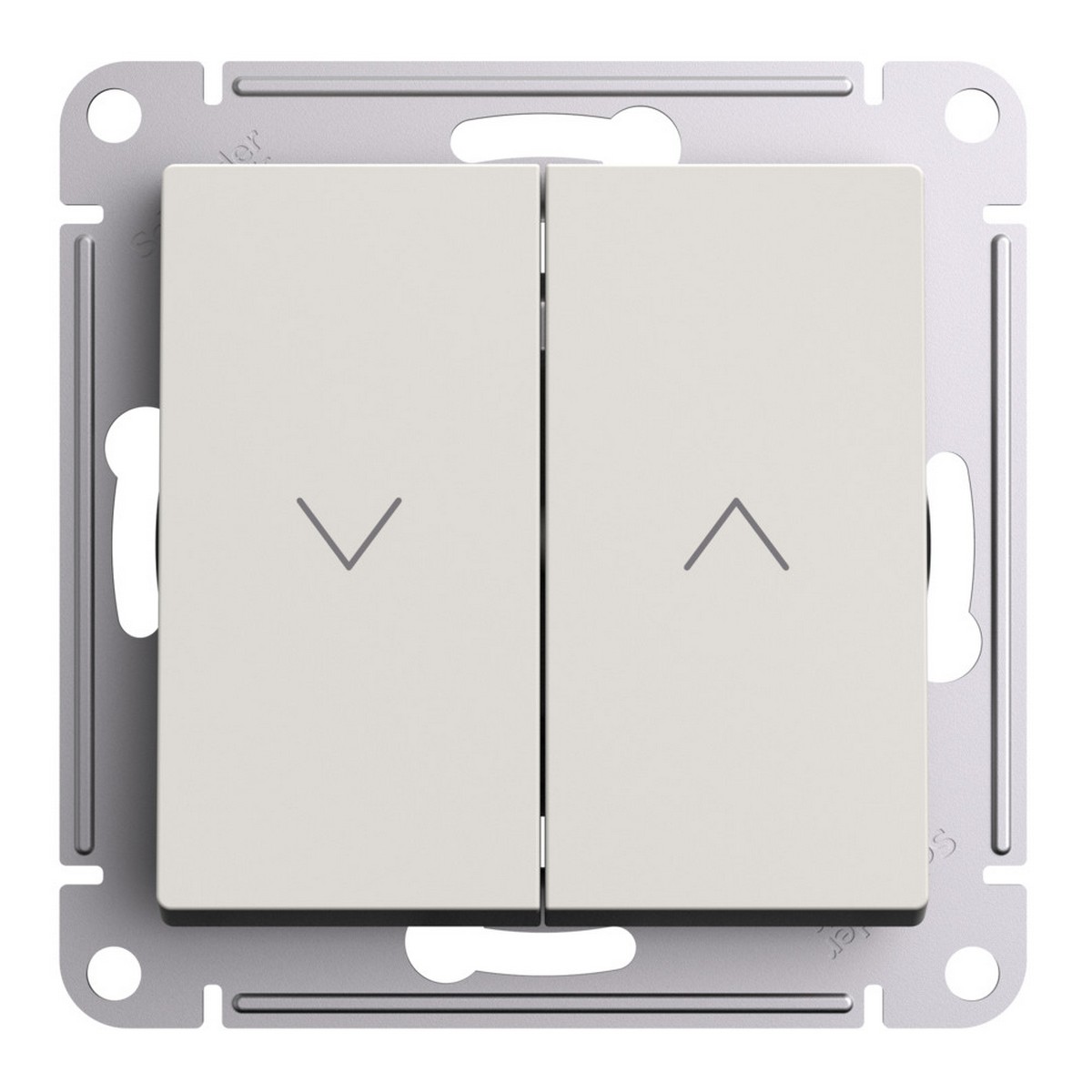 Выключатель Systeme Electric AtlasDesign Бежевый 2-клавишный жалюзи, 10А, ATN000219