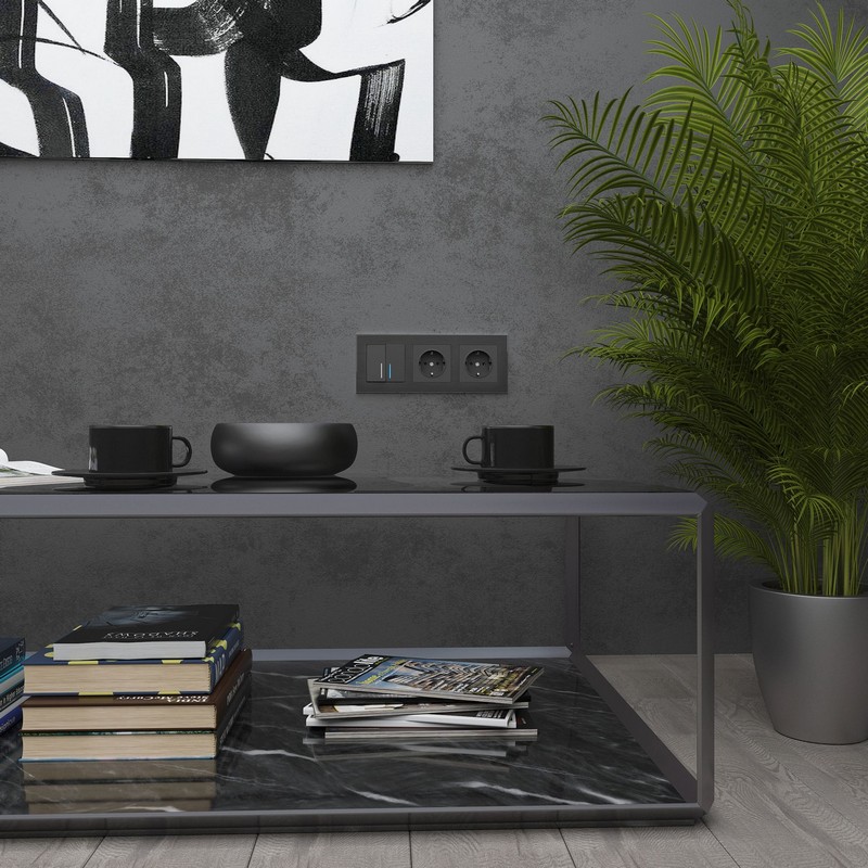 Рамки Werkel Aluminium Рамка Werkel Aluminium на 3 поста (черный алюминий) W0031708