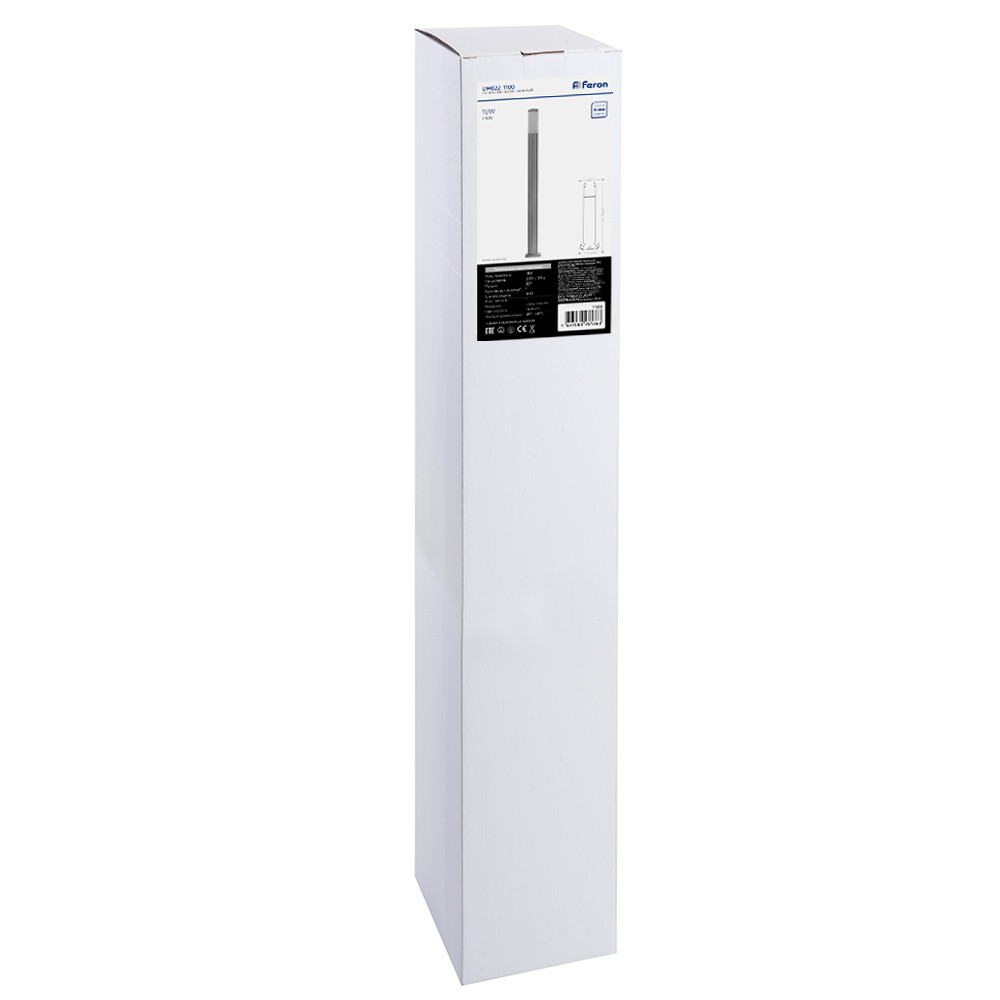 Светильник садово-парковый Feron DH022-1100 Техно столб 18W E27 230V серебро 11808