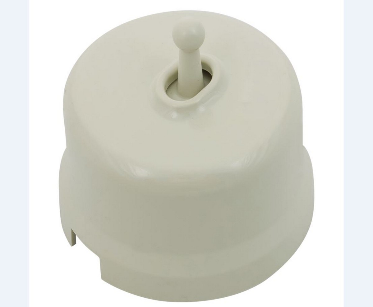 Bironi Лизетта - Ретро розетки и выключатели Выключатель проходной BIRONI Слоновая кость 1-кл (тумблерный) B1-231-211