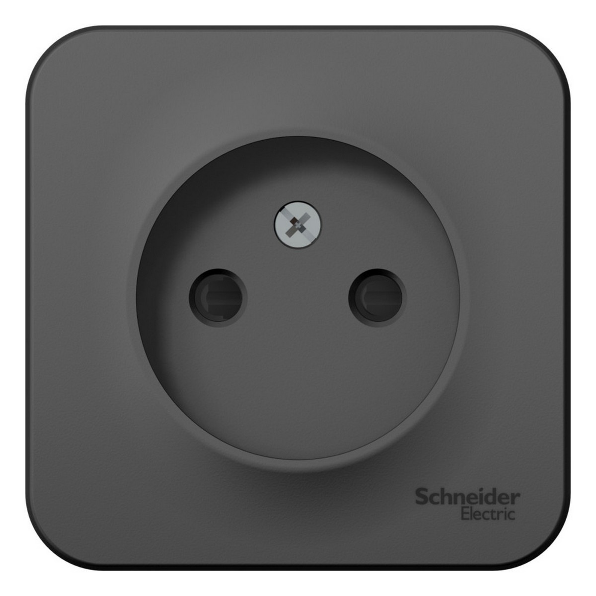 Blanca антрацит розетки и выключатели Розетка SE Blanca б/з Антрацит наружный со шторками изолир. пластина BLNRA001116