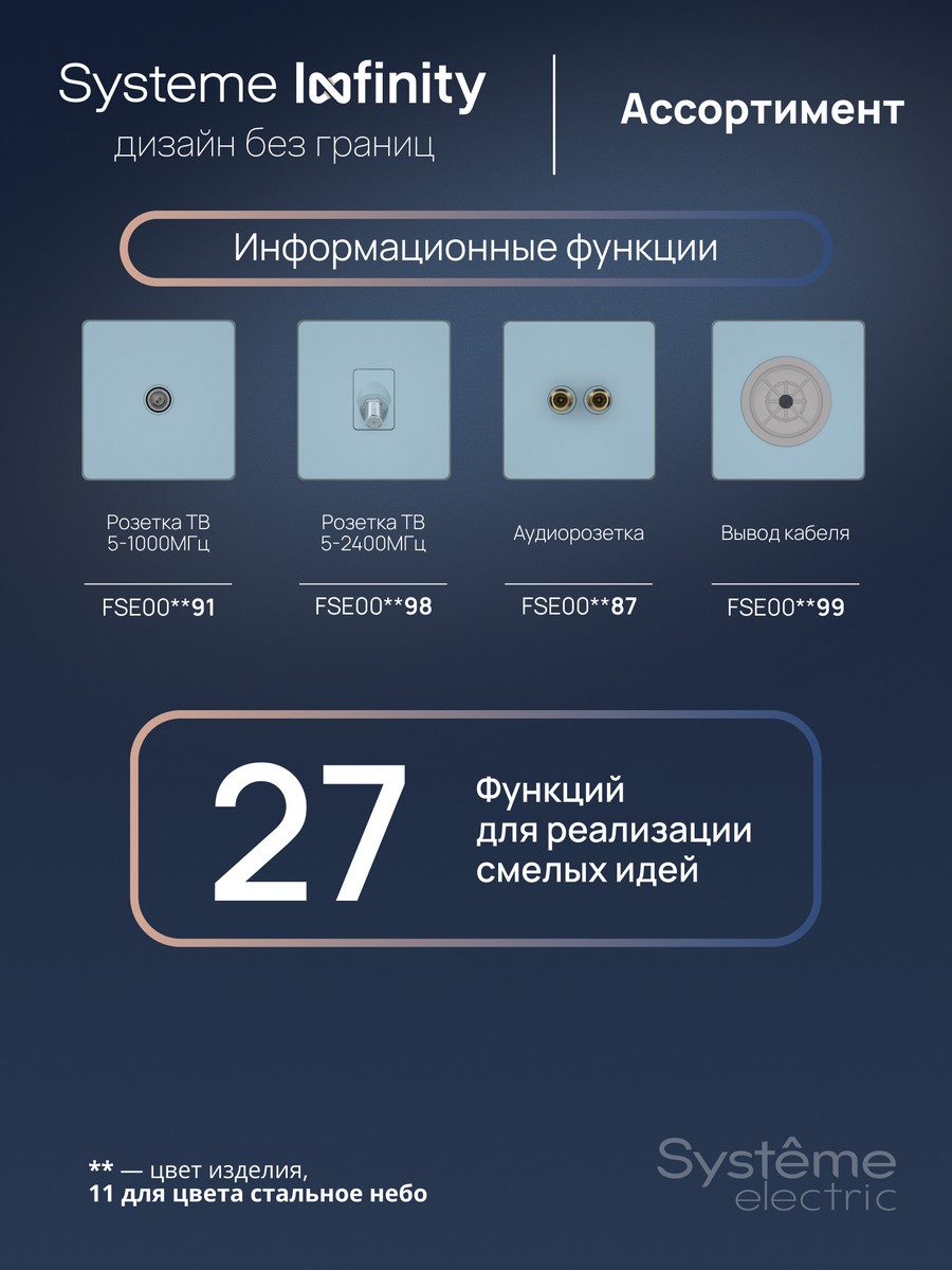 Выключатель Systeme Electric Infinity Стальное небо кнопочный 100Вт с выдержкой времени FSE001168