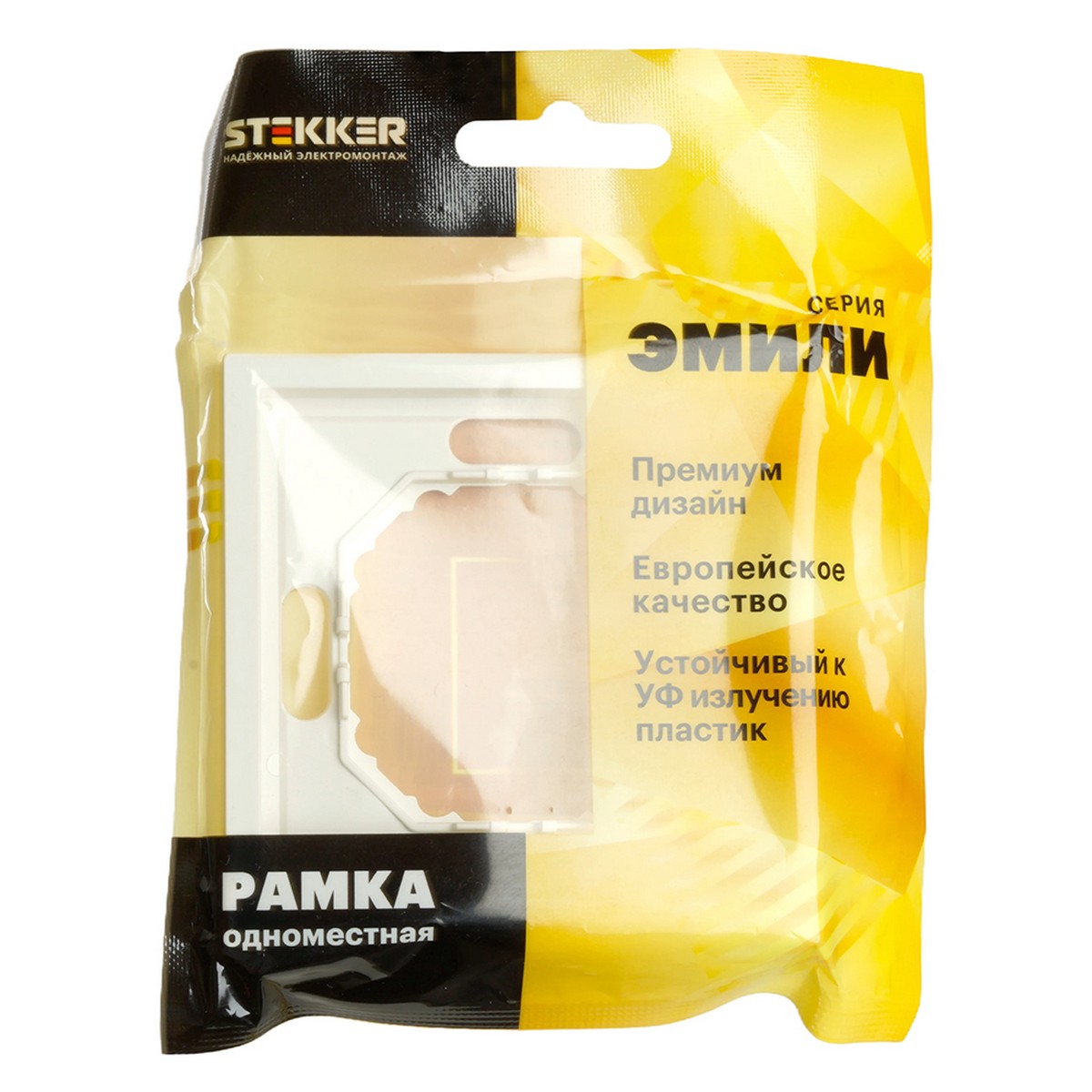 Рамка 1-ая STEKKER Эмили PFR00-5001-01 белый фарфор soft touch 49884