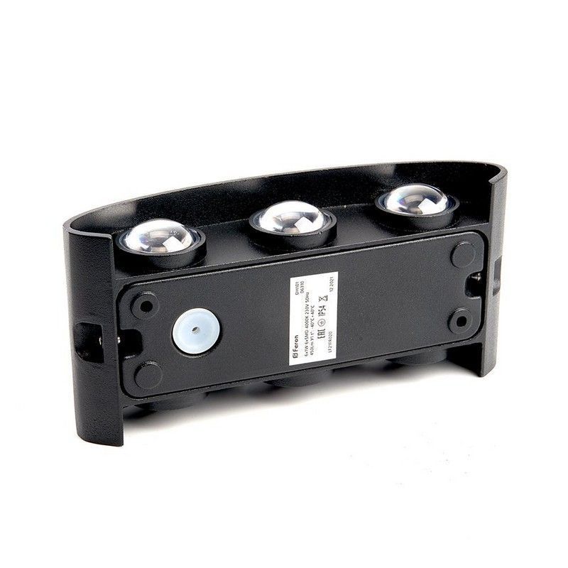 Уличные настенные светильники Светильник уличный светодиодный Feron DH101 6*1W 450Lm 4000K черный 06310 