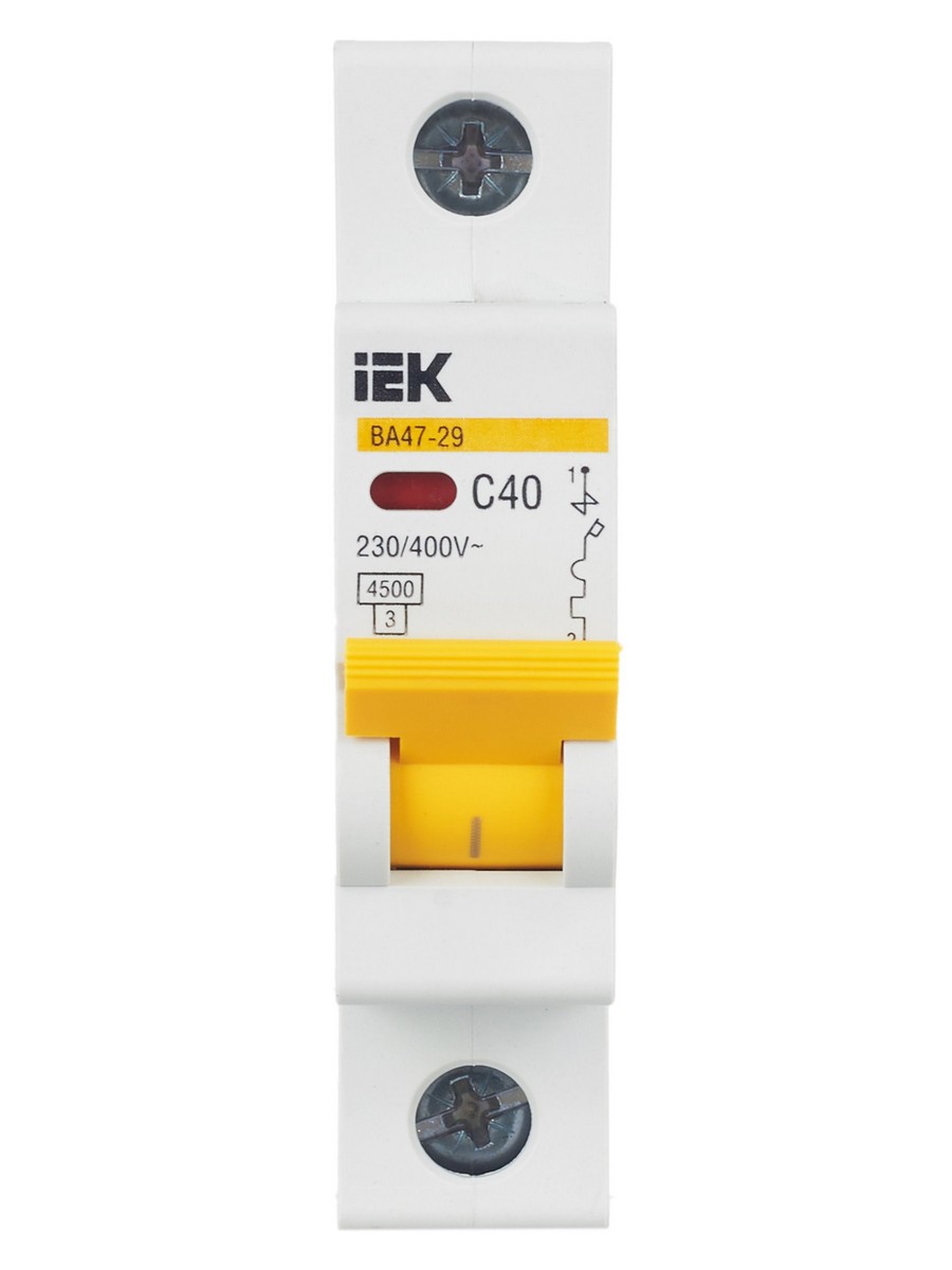 Автоматический выключатель IEK KARAT ВА47-29 1Р 40А 4,5кА х-ка С MVA20-1-040-C