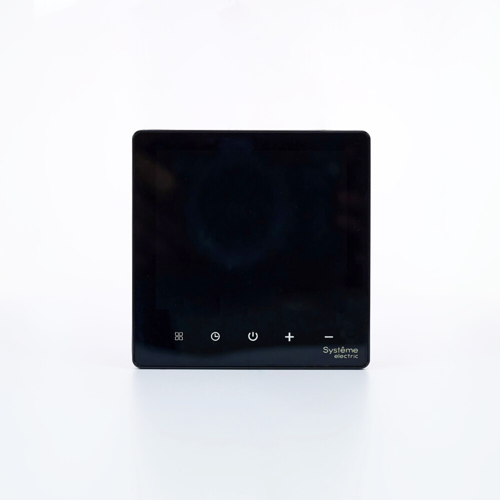 Термостат программируемый Systeme Electric ArtGallery Черный с Wi-Fi для теплого пола GAL001038