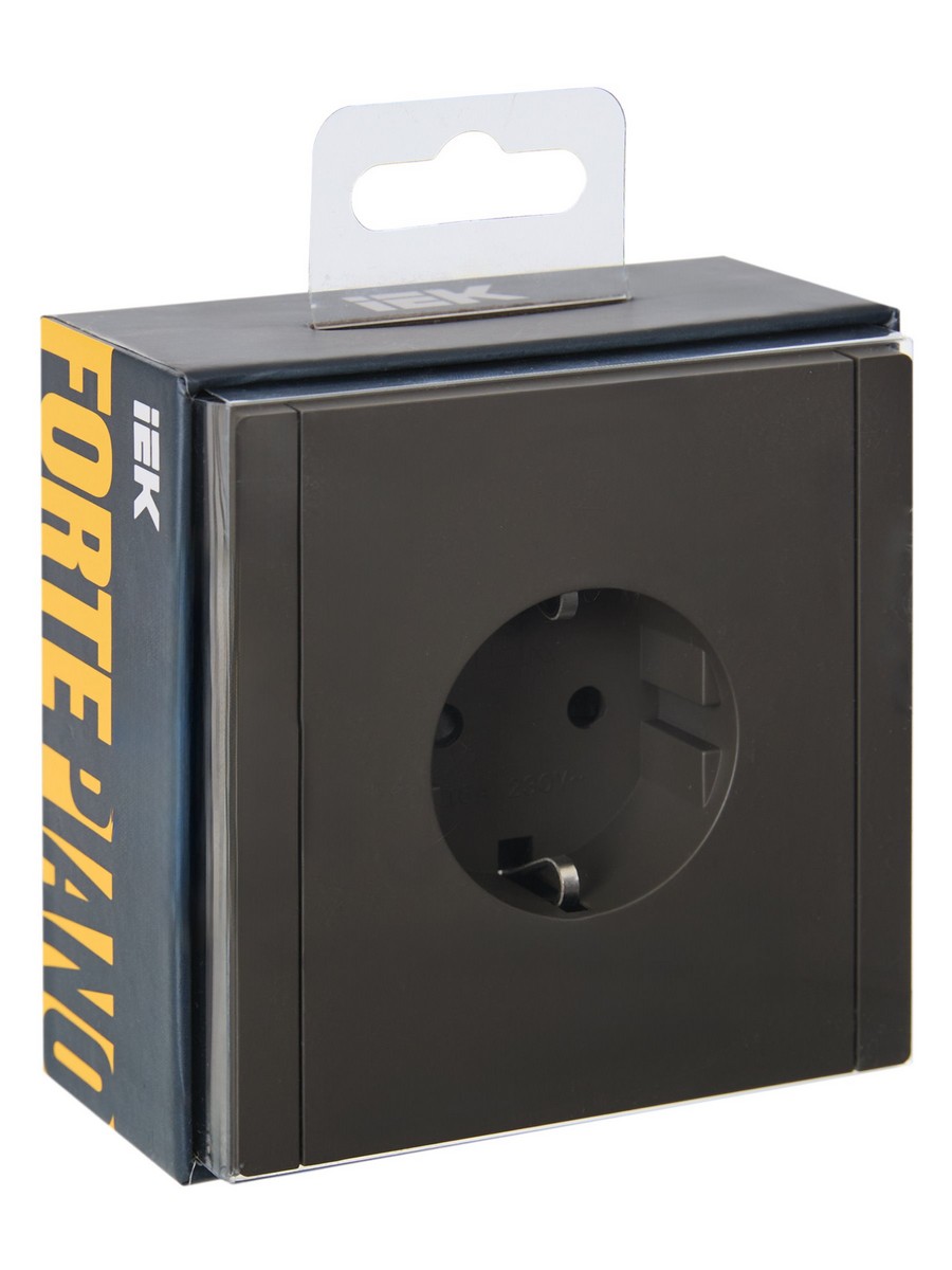 IEK FORTE&PIANO Серый Розетка IEK FORTE&PIANO Серый с/з со шт винтовое крепление 16А FP315