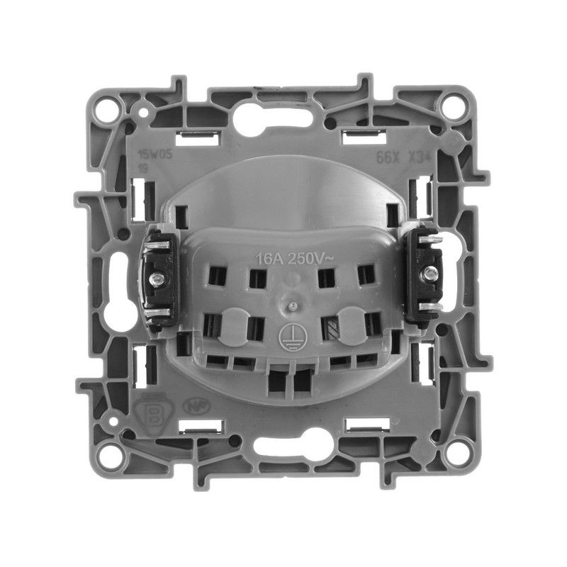 Legrand Etika Антрацит Розетка электрическая Legrand Etika антрацит б/з со шторками, винт. клем. 672634