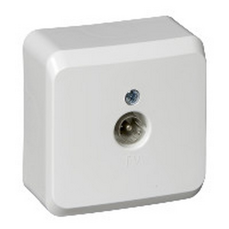 Розетка TV Schneider Electric Этюд наружный Дача Темный бук единственная 0,7dB TVA-002T