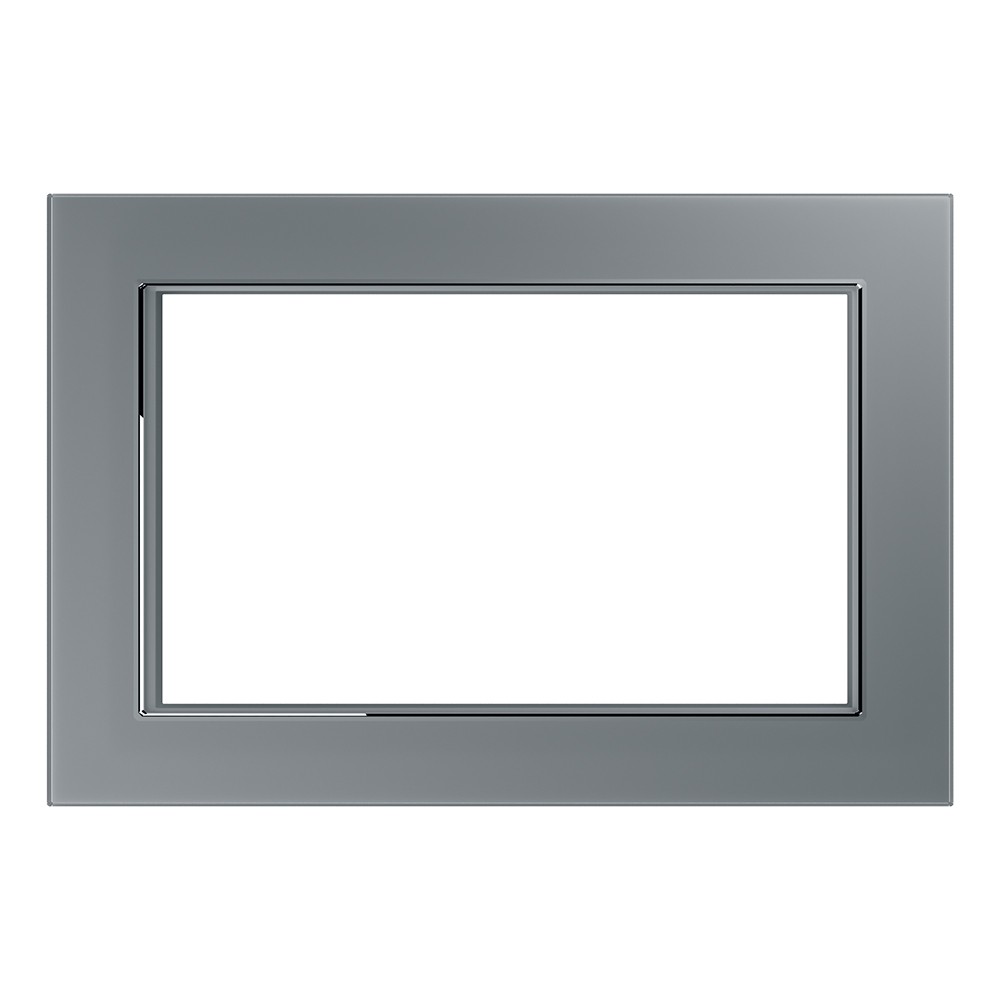 Катрин - Розетки и выключатели Stekker Рамка 2-местная (без перемычки) стекло STEKKER GFR00-7012-03 серия Катрин серебро 39568