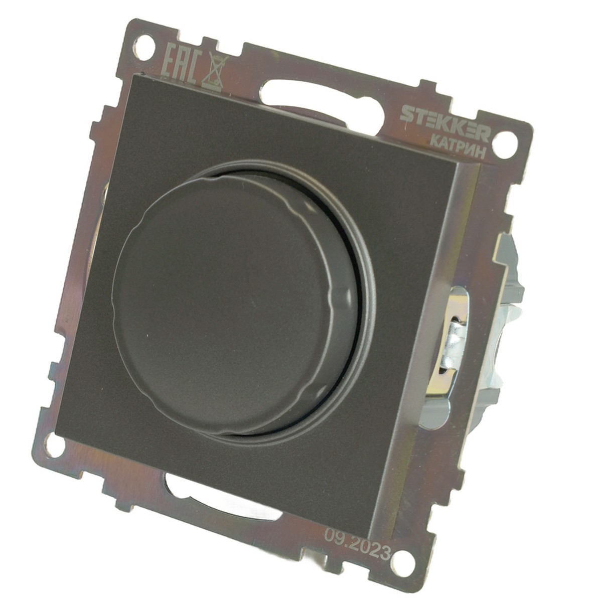 Выключатель диммирующий TRIAC STEKKER GLS10-7106-06 250V 500W Катрин графит  49413