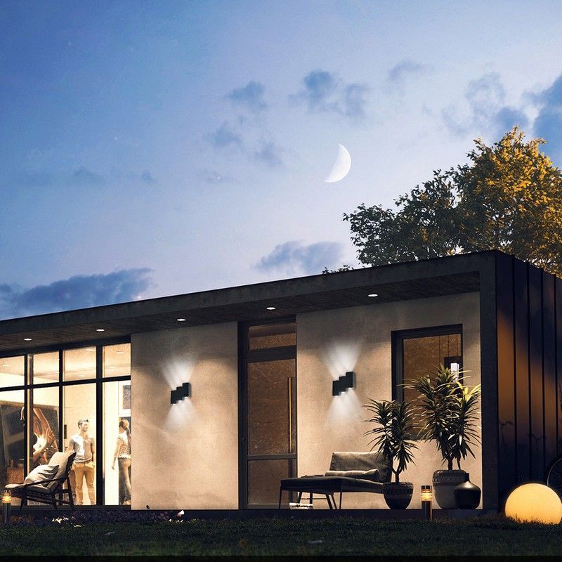 Уличные настенные светильники Светильник уличный светодиодный Feron DH110 6*1W 600Lm 4000K черный 11704 