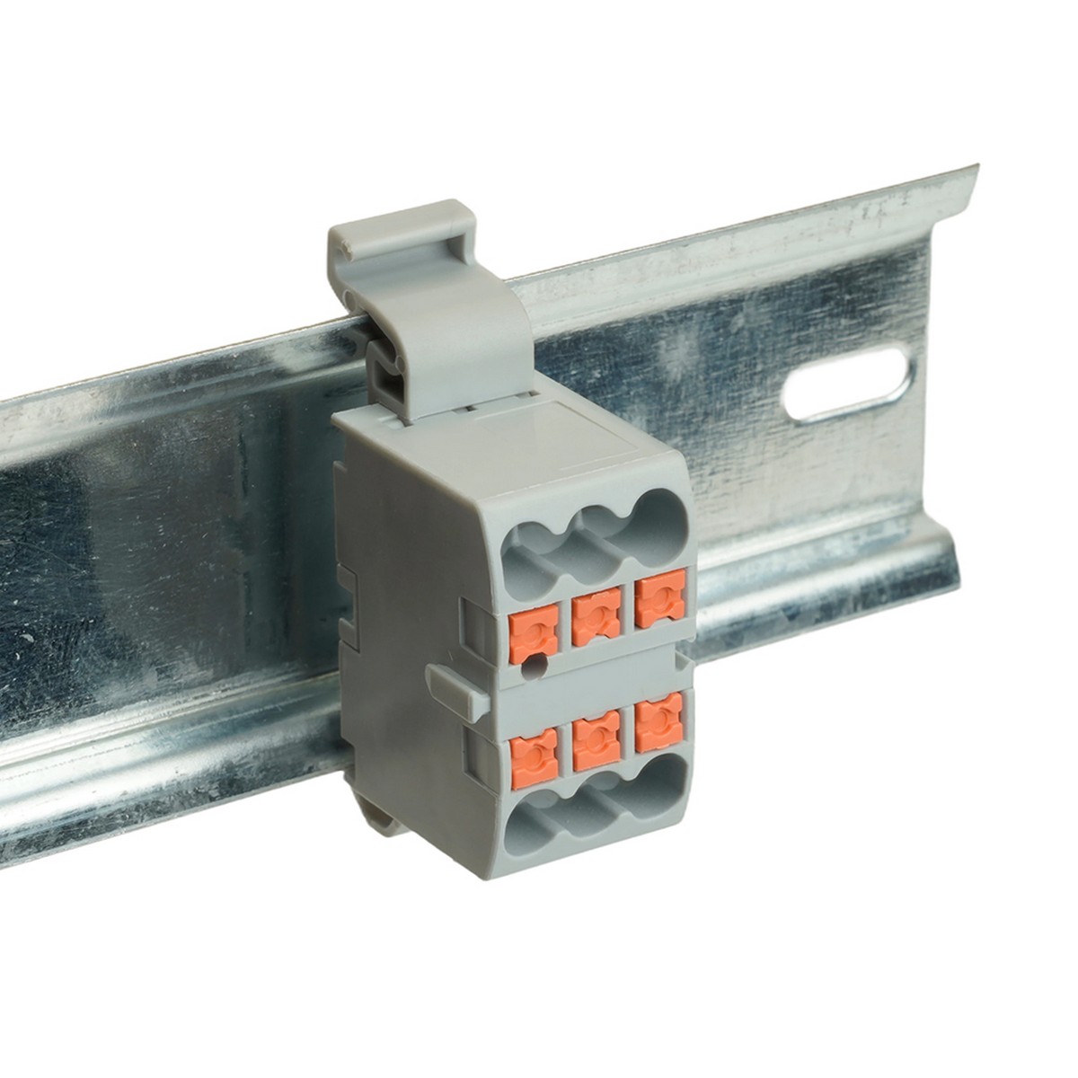 Монтажный держатель STEKKER на DIN-рейку для зажимов блочных (горизонтальная установка) LD580-PTFIX-H2 49757