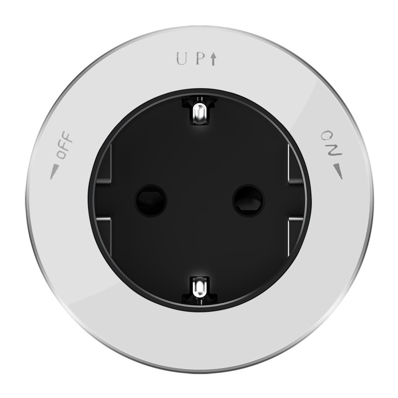 MultiTrack - Розетки и шинопровод Розетка Systeme Electric MultiTrack 2К+З круглая 16А/250В Белый MTK13001W