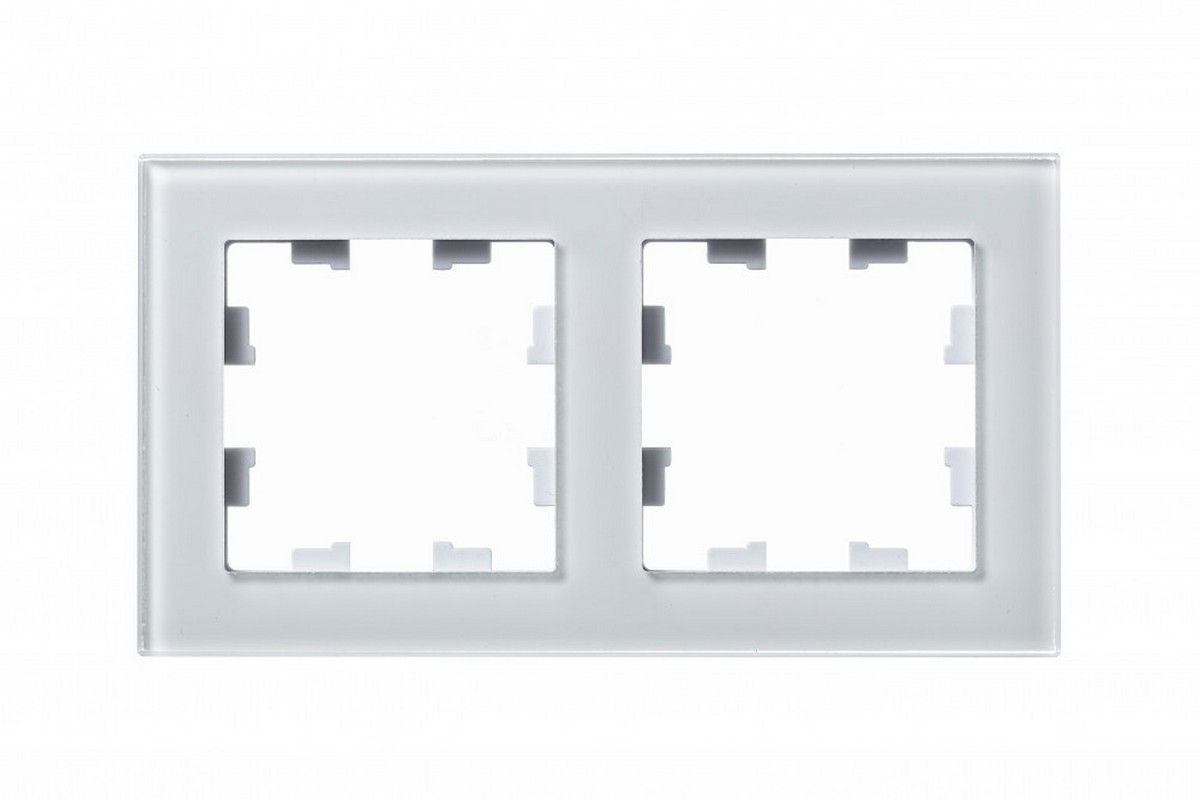 Рамка Systeme Electric AtlasDesign Nature Стекло белый 2-ая ATN320102