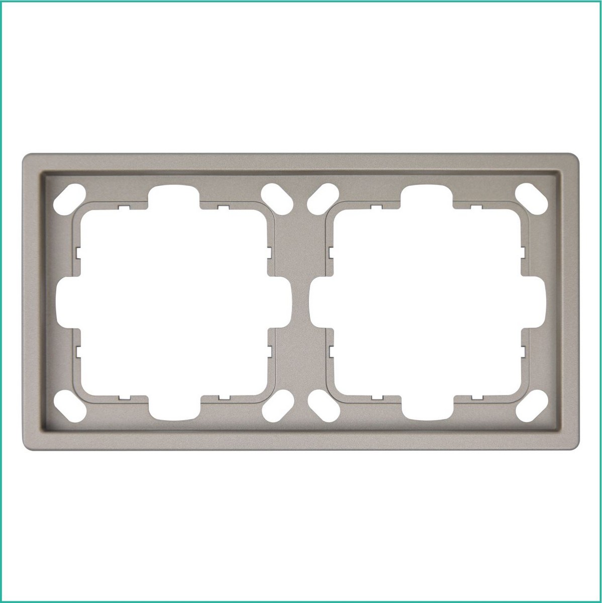 Рамка JASMART FD 2-постовая Бронза 1002BR
