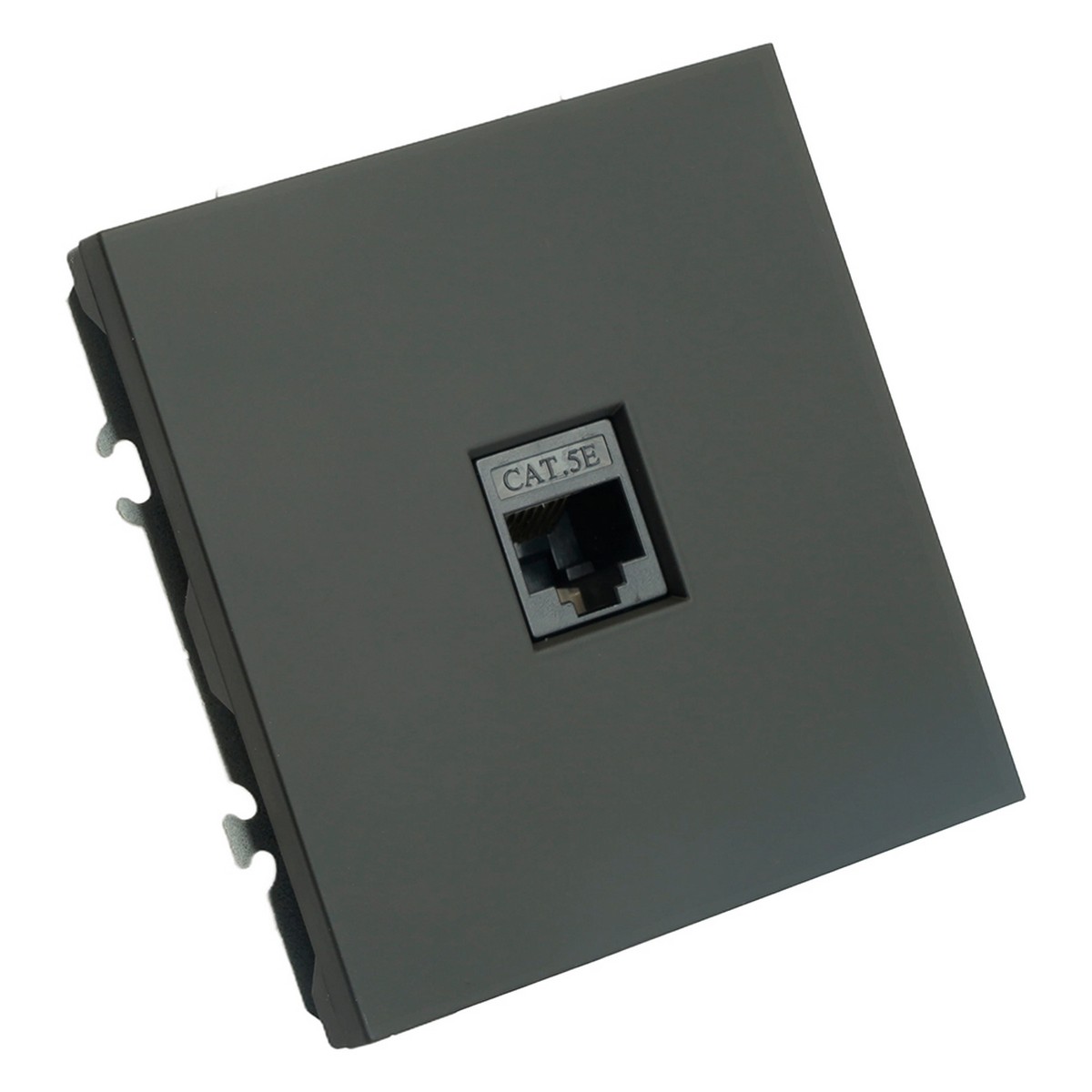 Розетка компьютерная 1-ая RJ-45 STEKKER Эмили RST00-5117-05 черный уголь soft touch 49847