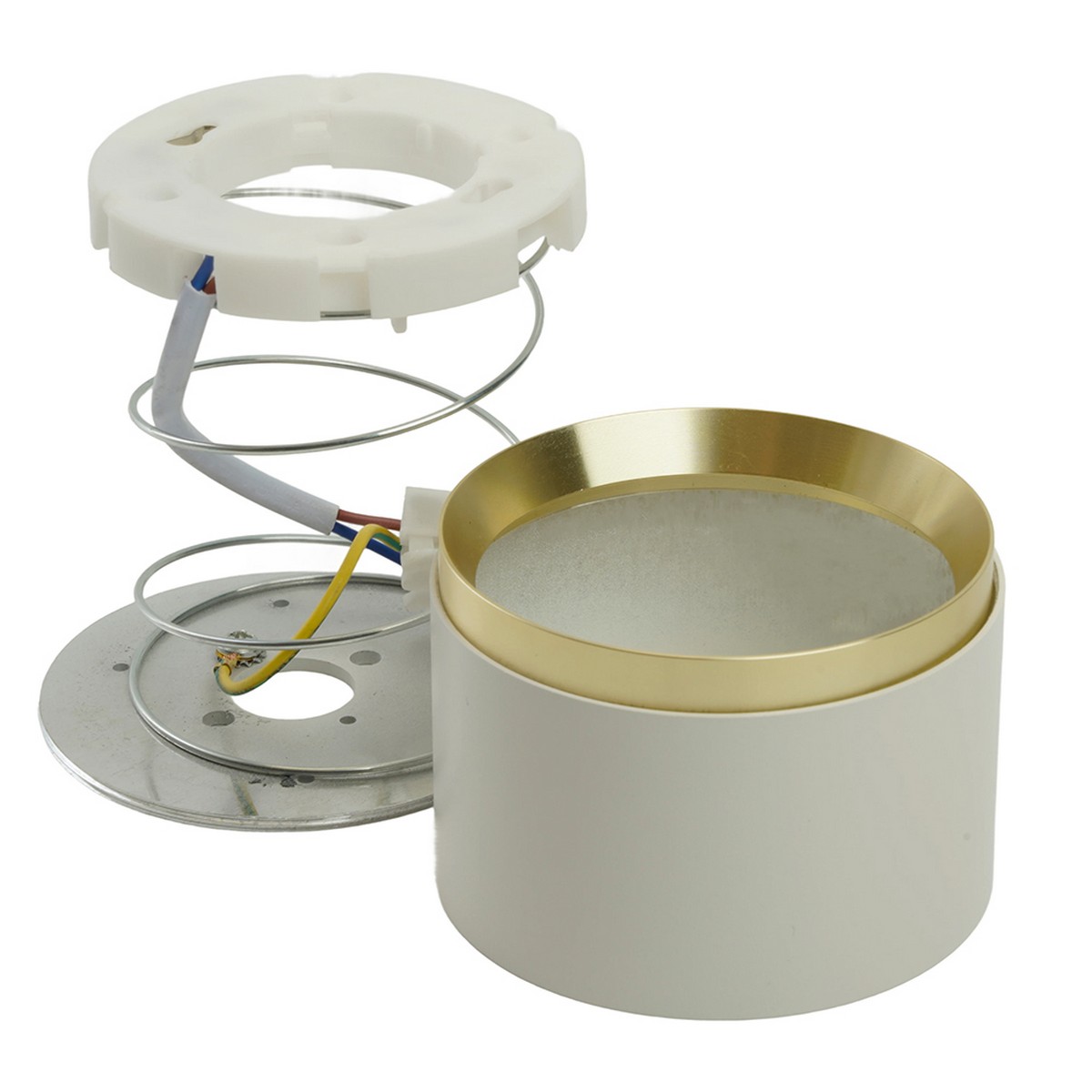 Светильники споты светодиодные Светильник Feron потолочный Barrel DUET HL459 GX53 белый + золото IP20 52022 