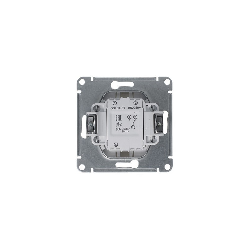 Переключатель 1-клавишный Systeme Electric Glossa Платина GSL001261