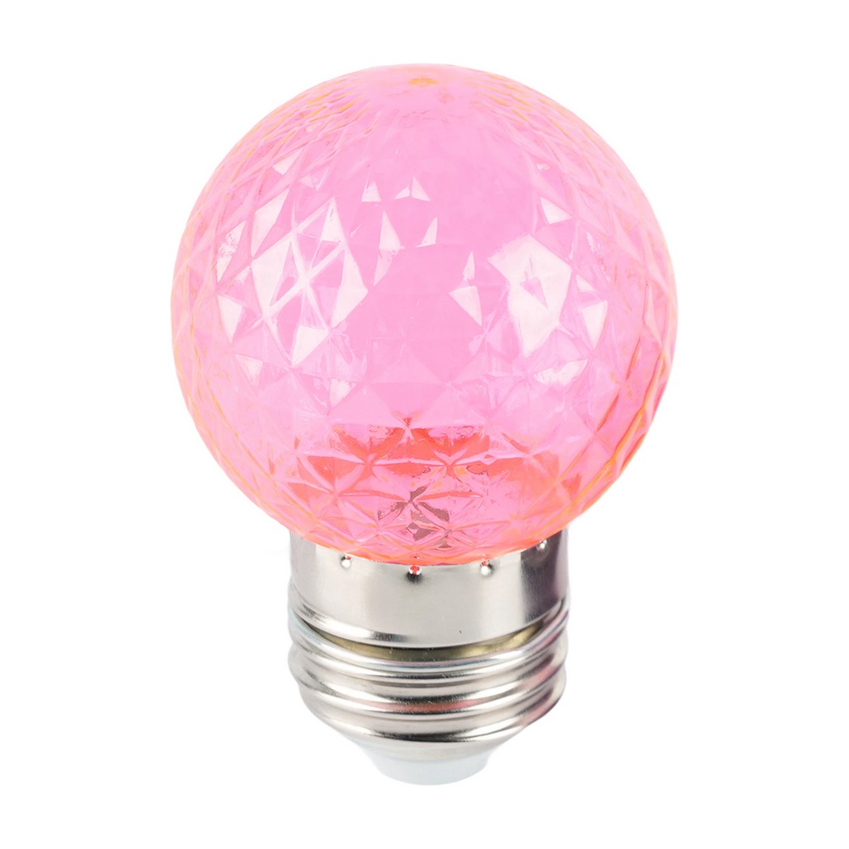 E27 Лампа светодиодная Feron LB-385 Шарик розовый прозрачный E27 1W 230V 52177 
