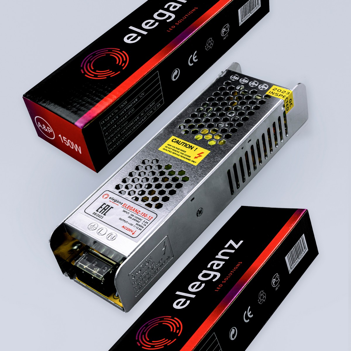 Блок питания для светодиодной ленты Eleganz 12V 150W IP20 узкий 1104