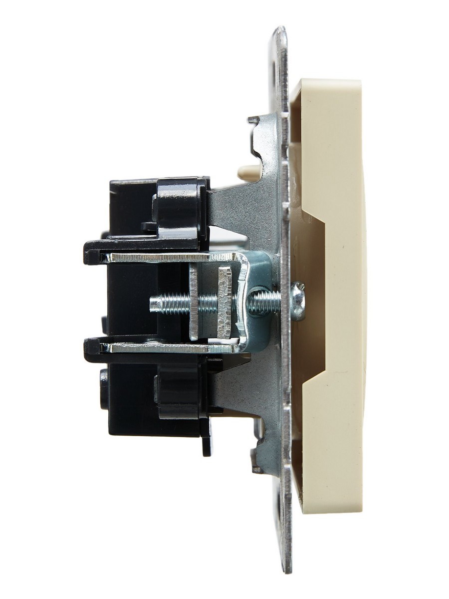 IEK Brite Бежевый Розетка IEK BRITE б/з без шторок 10А РС10-1-0-БрКр бежевый BR-R10-10-K10