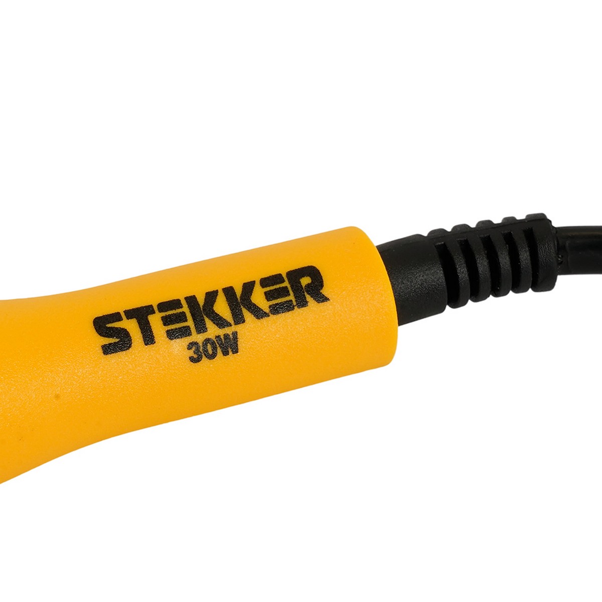 Паяльник STEKKER PLE201- 30 30W с кнопкой вкл., нихромовый нагреватель, долговечное жало, 230В 49799
