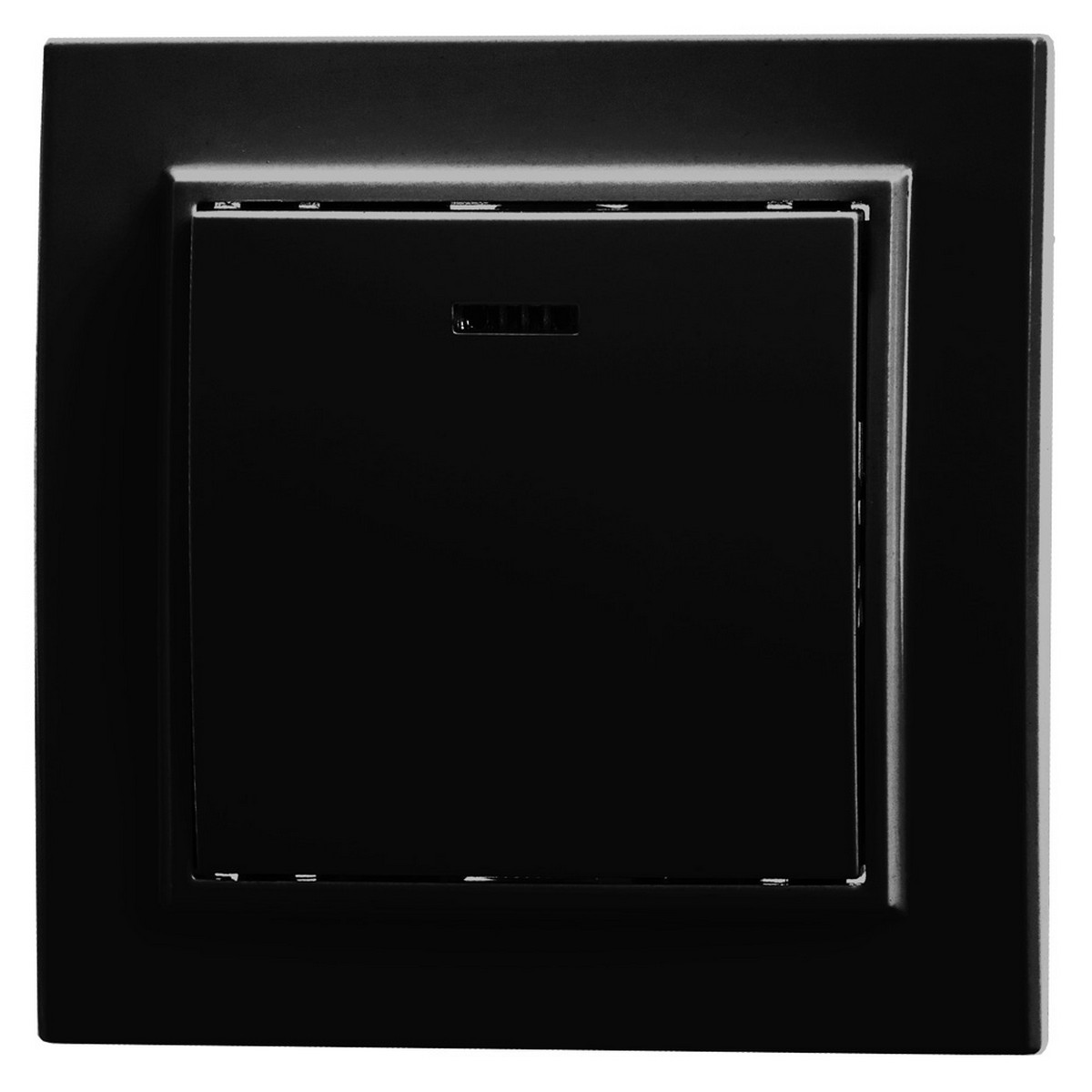 Эрна - Розетки и выключатели Stekker Выключатель 1-клавишный c индикатором STEKKER PSW10-9001-03 250V 10А Эрна черный с рамкой 39470