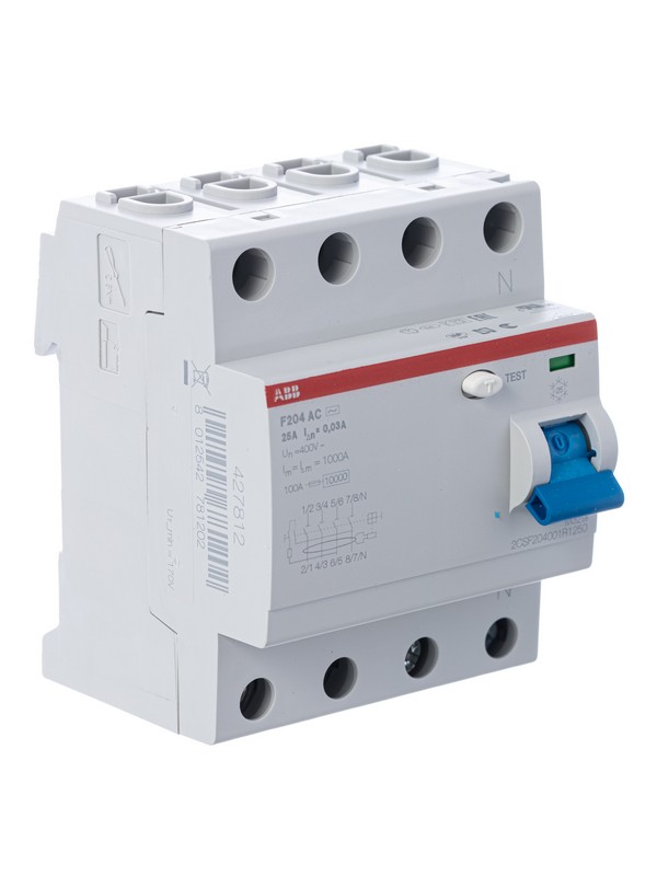 УЗО ABB F204 4P 25A 30mA (AC) 2CSF204001R1250