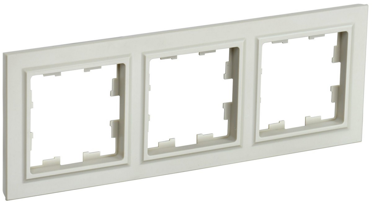 Рамка IEK BRITE 3-местная РУ-3-БрКр бежевый BR-M32-K10