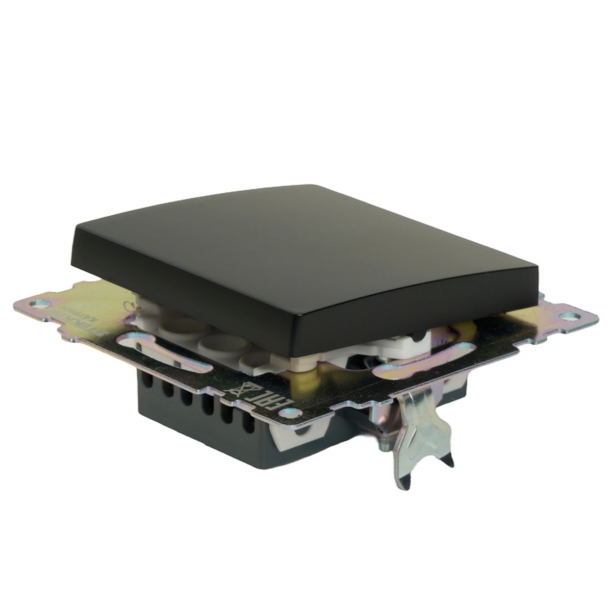 Катрин - Розетки и выключатели Stekker Переключатель STEKKER перекрестный 1-клавишный GLS10-7110-05 Катрин черный 49177