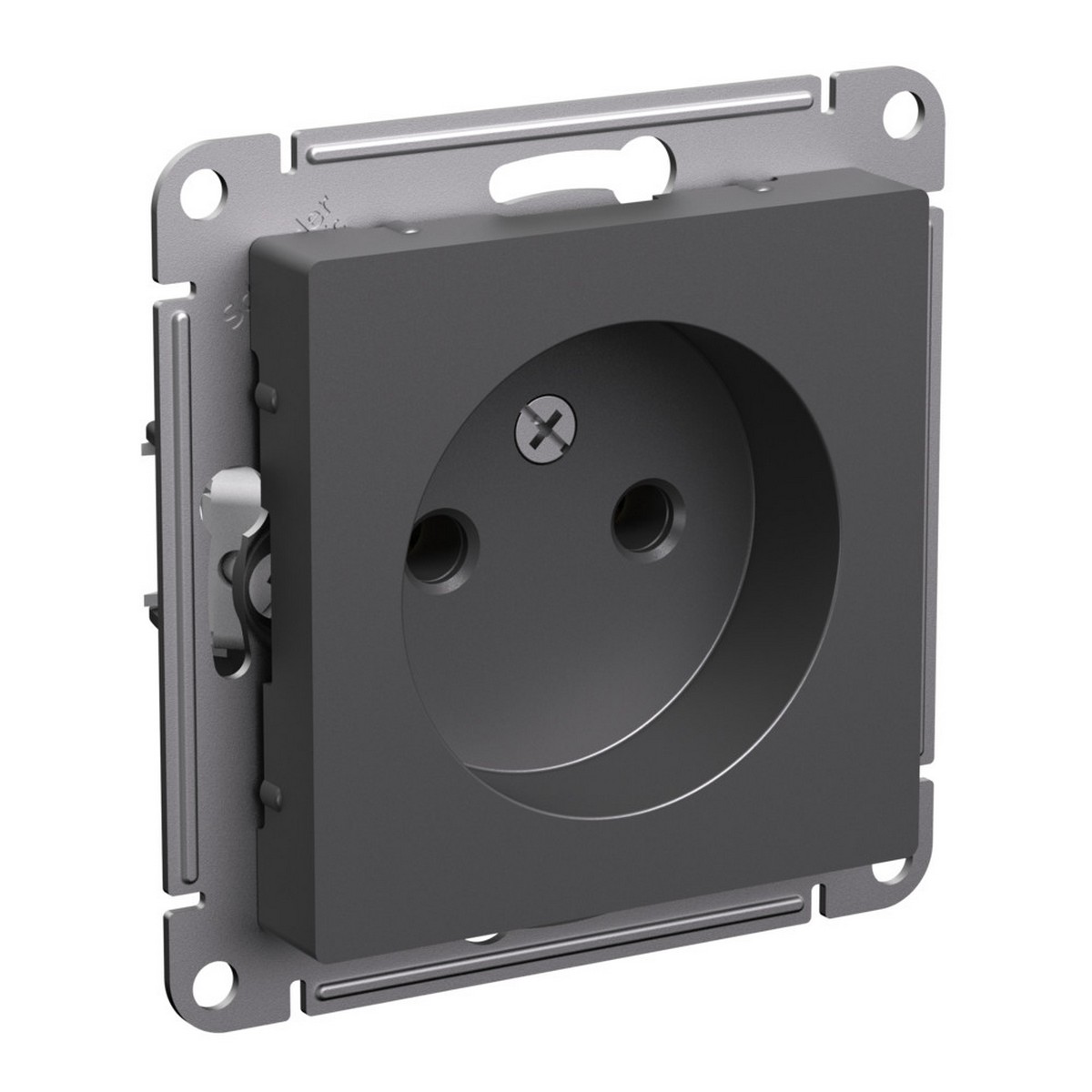 Розетка Systeme Electric AtlasDesign Базальт б/з без шторок, ATN001441