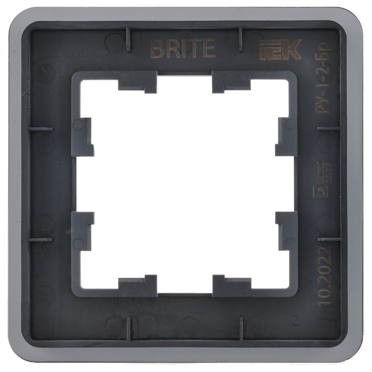 IEK Brite Рамки Рамка IEK BRITE DECOR Графит матовый стекло скругл.угол 1-м РУ-1-2-Бр RE BR-M12-G-41-K53