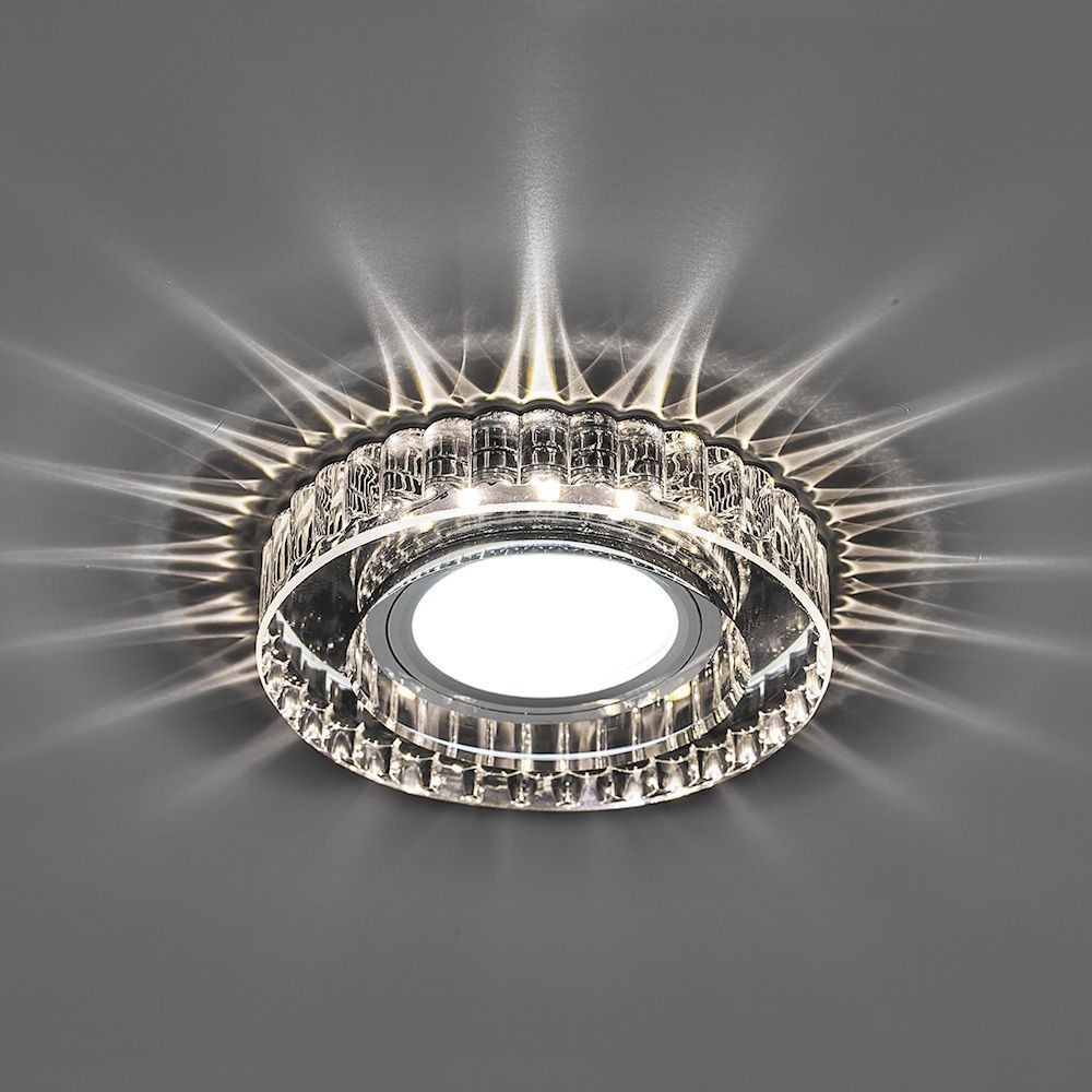Светильник встраиваемый Feron CD985 с LED подсветкой MR16 прозрачный 32662