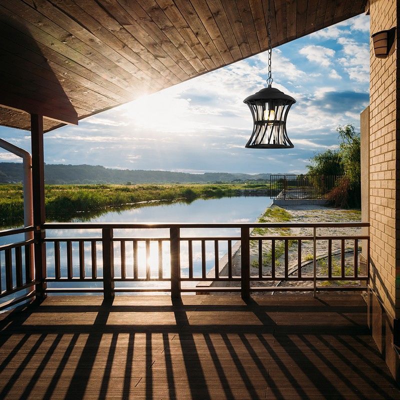 Уличные светильники на цепочке Светильник садово-парковый Feron PL525 на цепочке 60W E27 230V черный 11620 