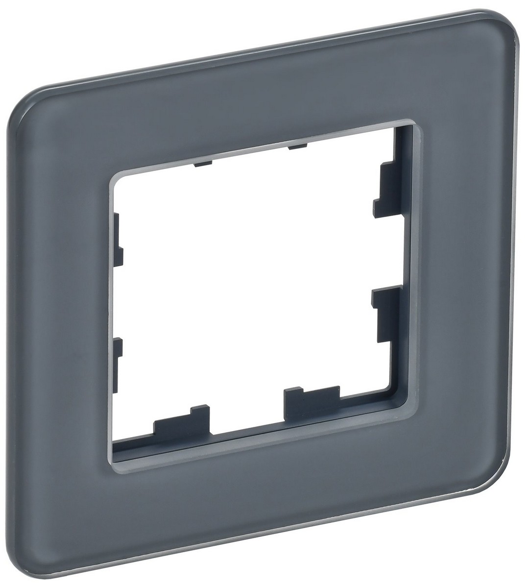 IEK Brite Рамки Рамка IEK BRITE DECOR Графит матовый стекло скругл.угол 1-м РУ-1-2-Бр RE BR-M12-G-41-K53