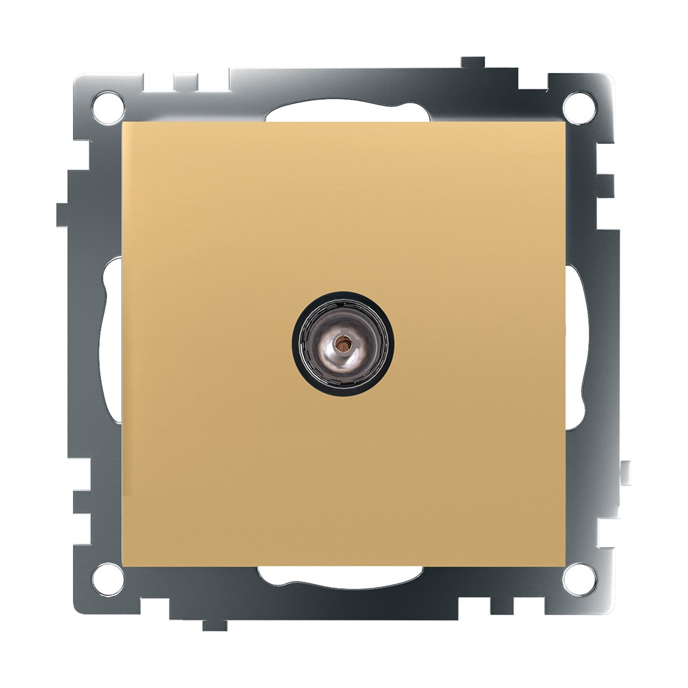 Катрин - Розетки и выключатели Stekker Розетка телевизионная 1-местная STEKKER GLS00-7108-08 75 Ом 5-862МГц Катрин золото 49228