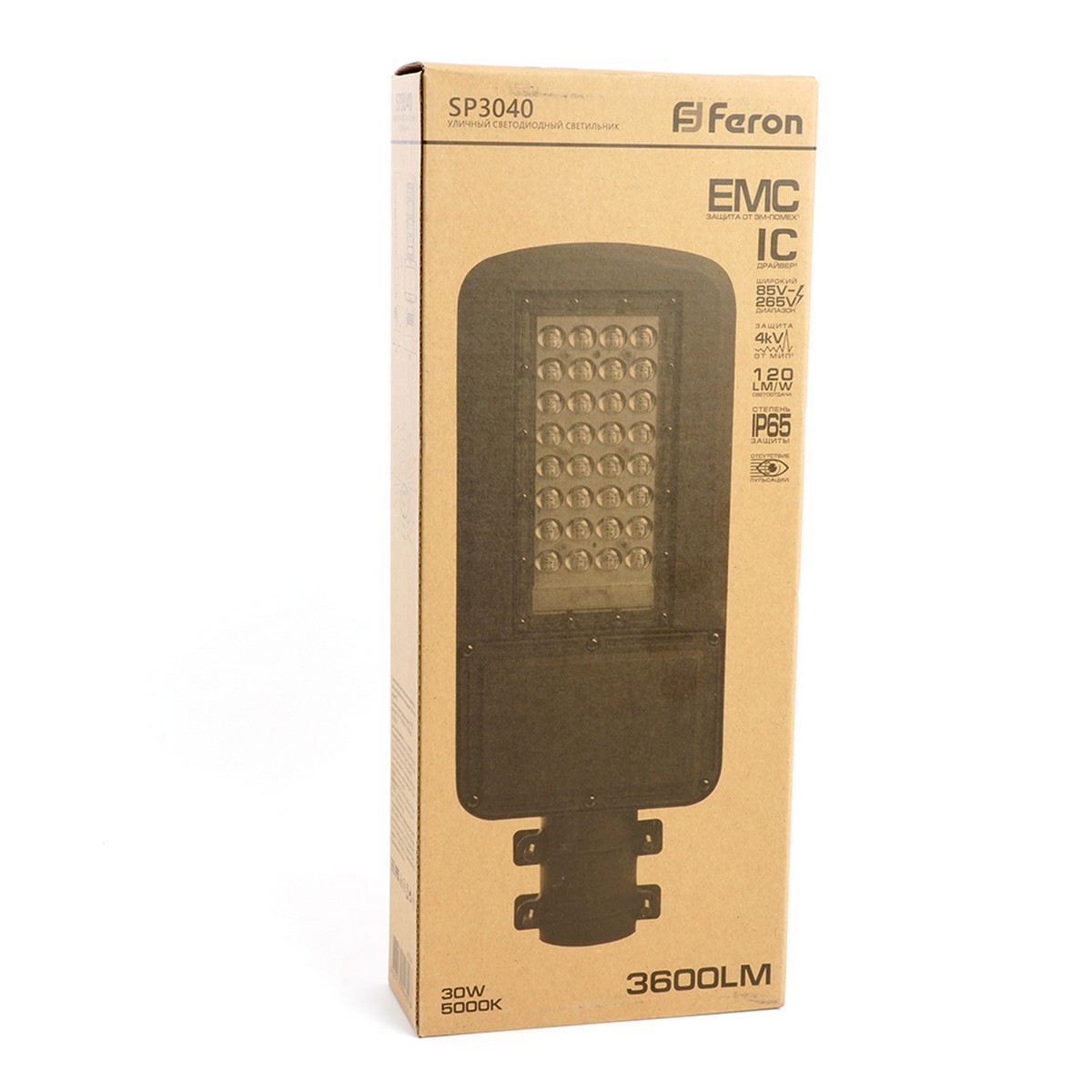 Светодиодный уличный консольный светильник Feron SP3040 30W 5000K 230V 41547