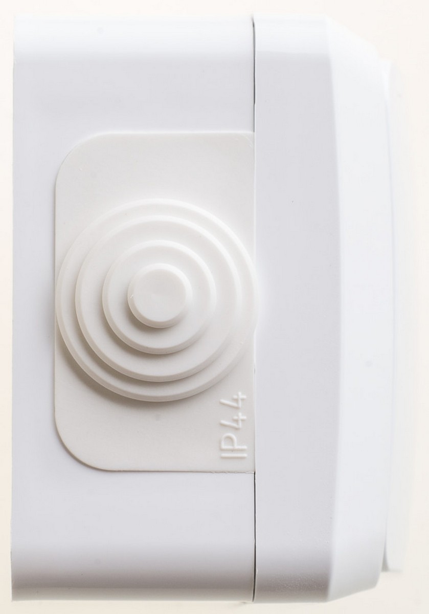 Выключатель 1-клавишный Systeme Electric Этюд наружный Белый IP44 BA10-041B