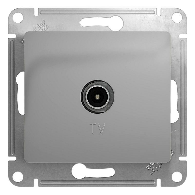 Glossa Алюминий Розетка TV Systeme Electric Glossa Алюминий проходная 4DB GSL000392