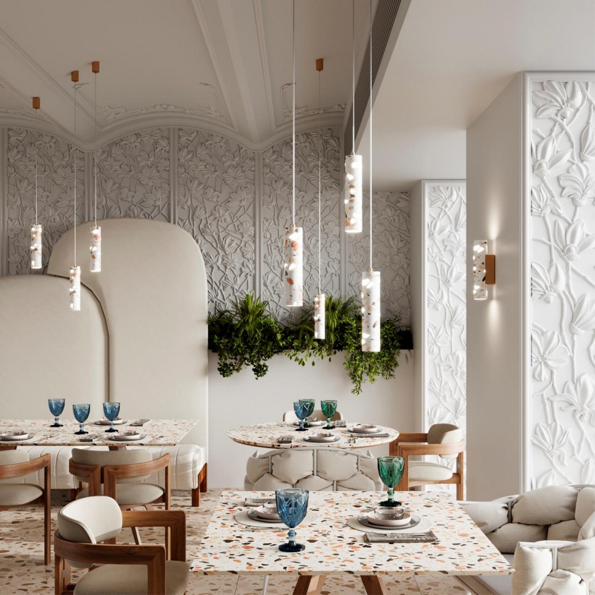 Подвесной светильник ODEON LIGHT 7012/6L TERRAZZO LED