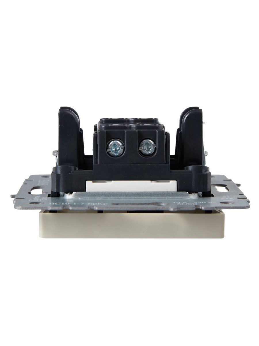 IEK Brite Бежевый Выключатель IEK BRITE BASE Бежевый 1-кл. прох. с инд. 10А ВС10-1-7-БрКр BR-V12-1-10-K10